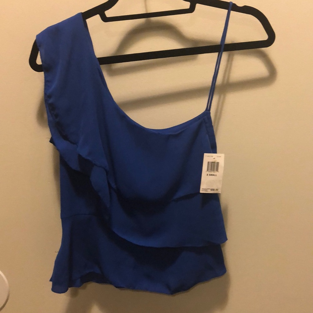 Olivaceous one-shoulder top NWT